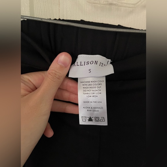 NWT Allison Izu diamond head short black twill pointe shorts size small - Picture 3 of 7